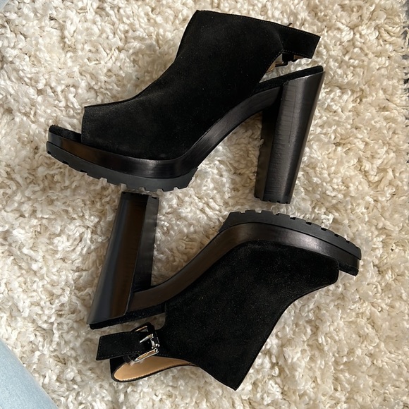 Michael Kors Black Suede Bootie with heel - Picture 1 of 6